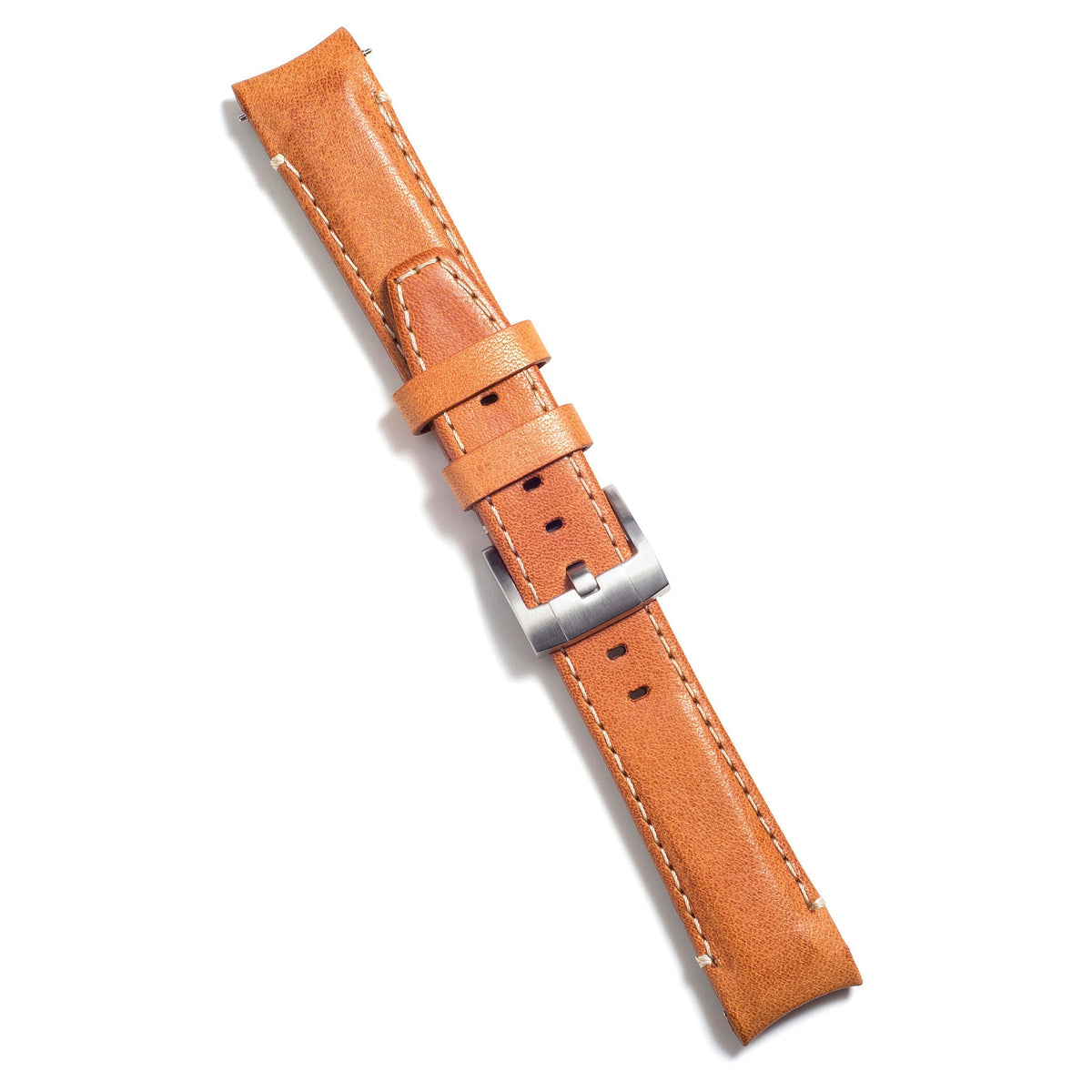 Lederarmband mit gebogenem Ende für Rolex Yacht-Master mit Dornschließe