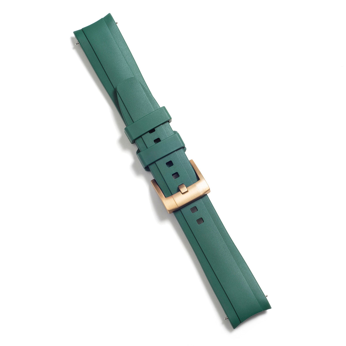 Kautschukarmband mit gebogenem Ende und Dornschließe für Rolex Sub Ceramic No-Date