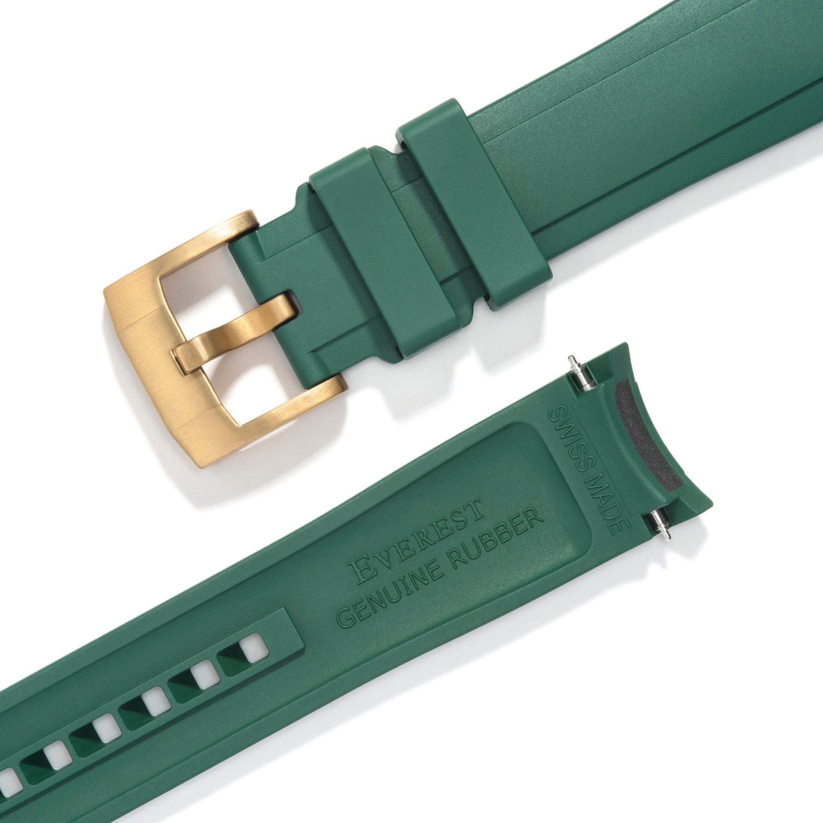 Gebogenes Kautschukarmband für Rolex Submariner No-Date mit Dornschließe