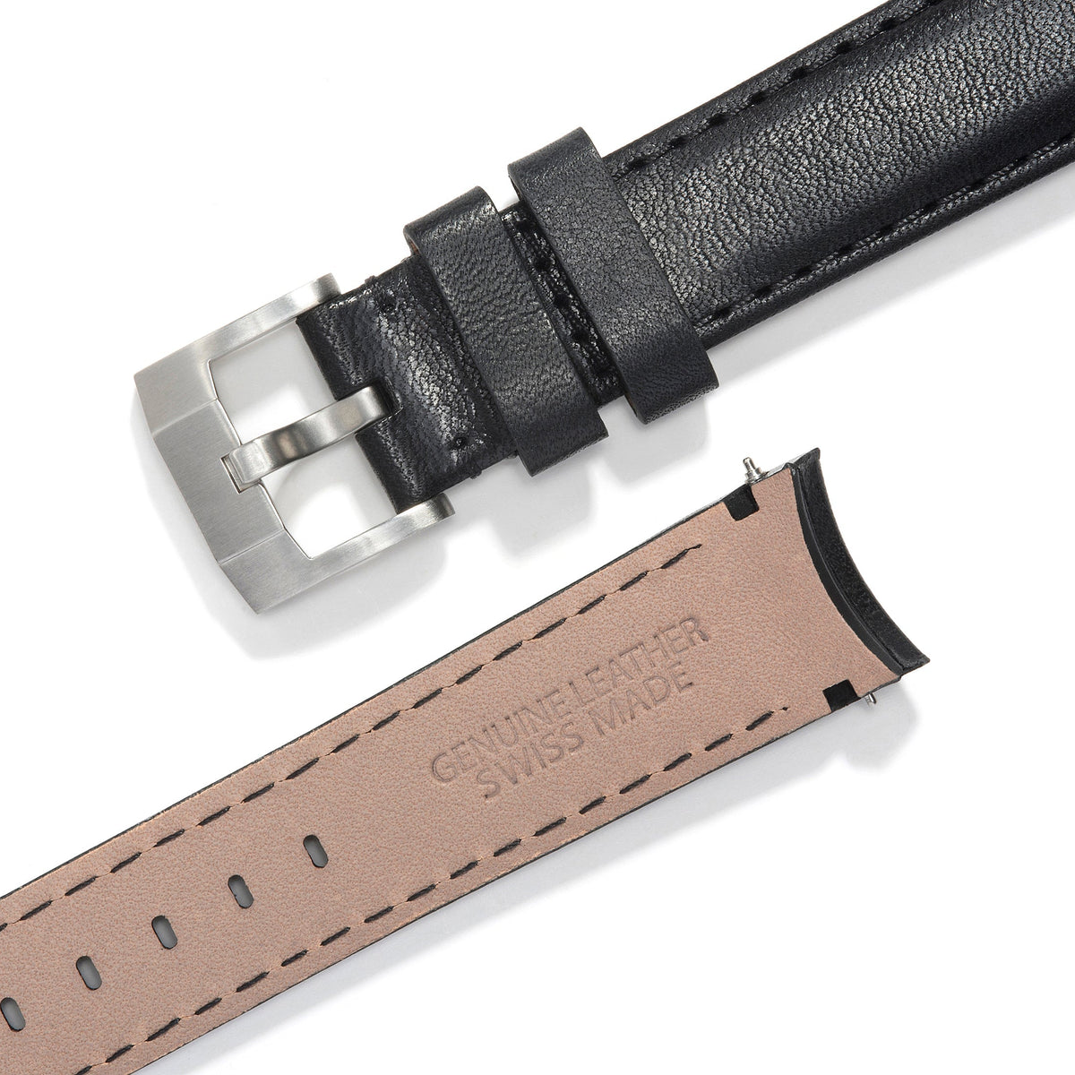Lederarmband mit gebogenem Ansatz für Rolex Oyster Perpetual 39mm mit Dornschließe